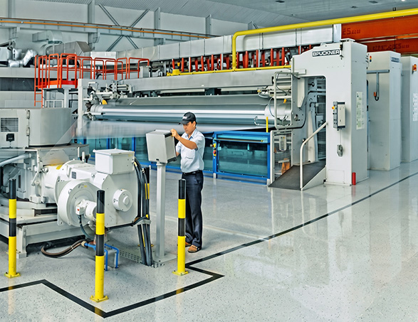 Flexible packaging film production plant supported by Clivet centrifugal chillers.