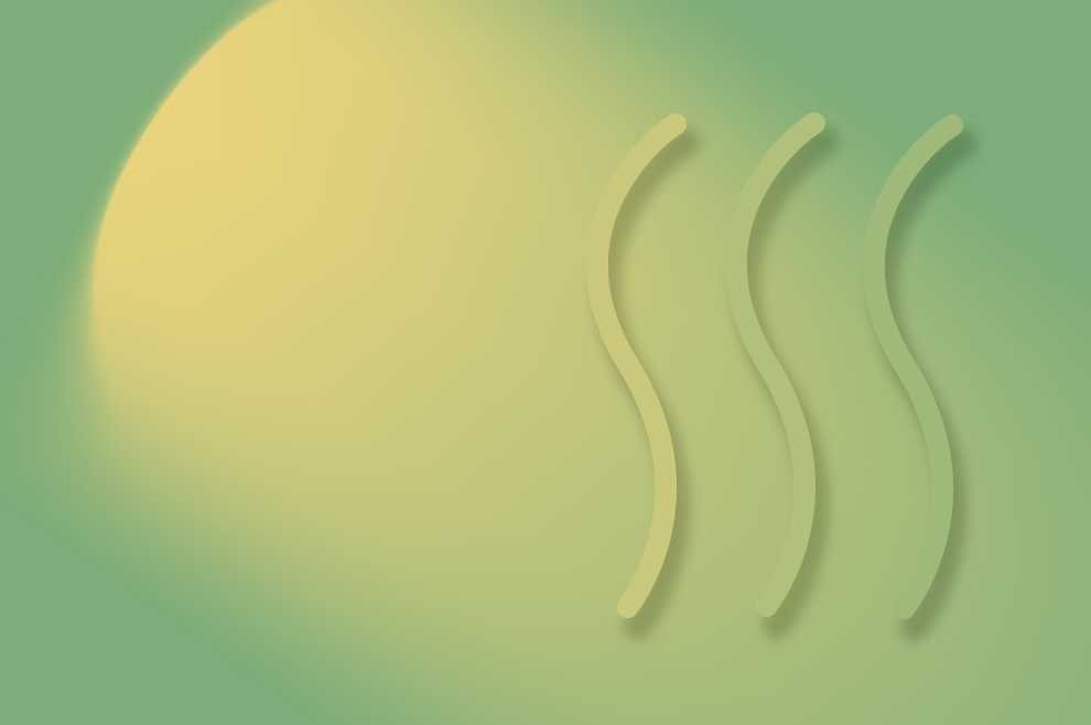 Grafische Darstellung von Warmwasserleitungen auf grünem Hintergrund – Erwärmen Sie auch Brauchwasser