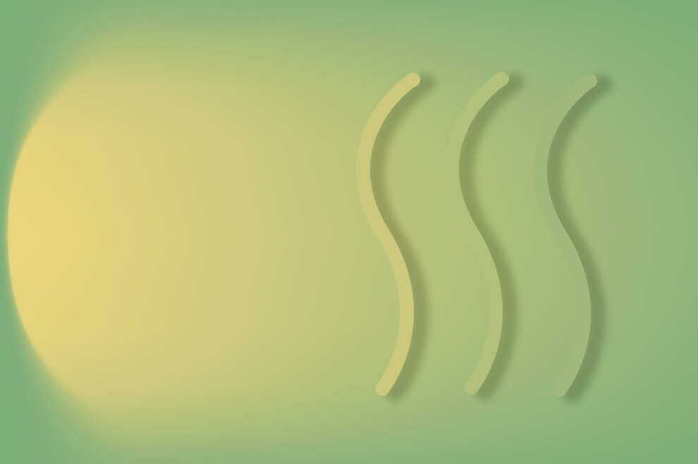 Grafische Darstellung von Warmwasserleitungen auf grünem Hintergrund – immer verfügbares Warmwasser