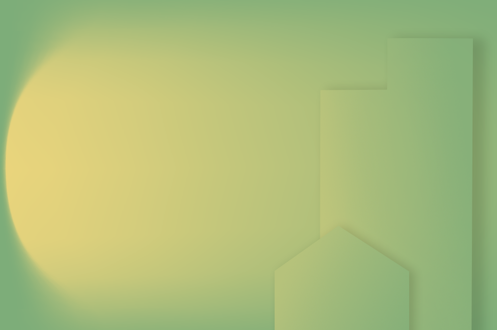 Grafische Darstellung von Profil eines Mehrfamilienhauses und eines Einfamilienhauses.