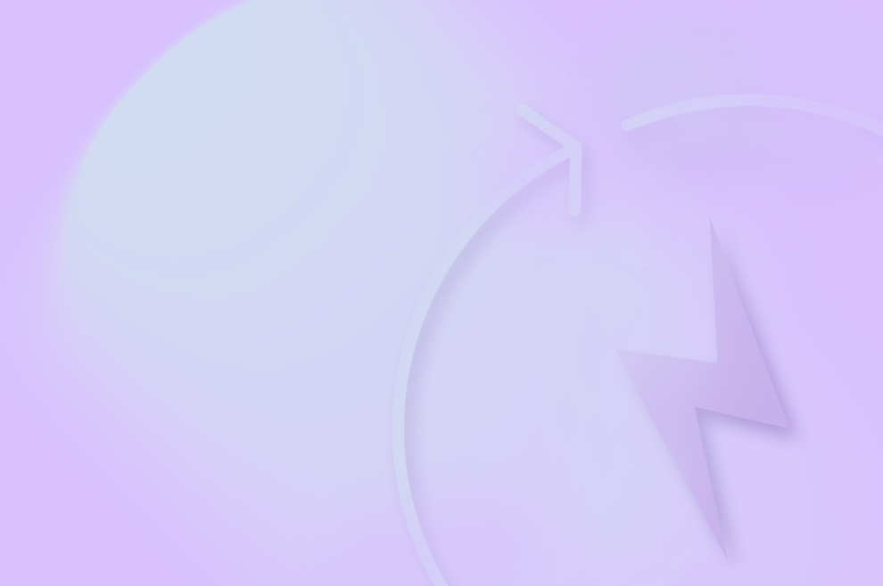 CONTROL4 NRG by Clivet: Energie unter Kontrolle. Grafisches Energiesymbol mit zwei kreisförmigen Pfeilen.