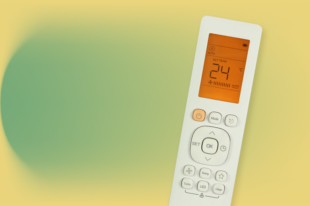 Bild von Fernsteuerung mit Temperaturfühler, dank Follow-Me-Funktion