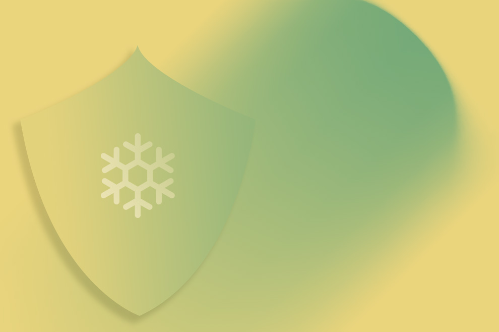 CONSOLE 3: Kein Frösteln mehr, Schutzschild und Eis-Grafiksymbol