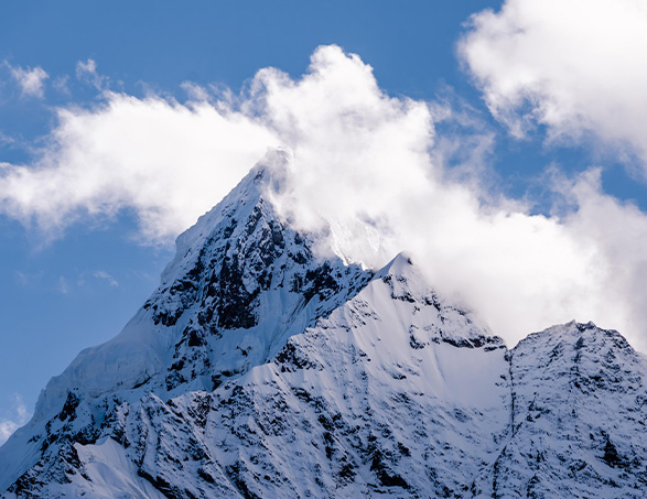 Verschneite Berge: Wie wir Geschäfte machen