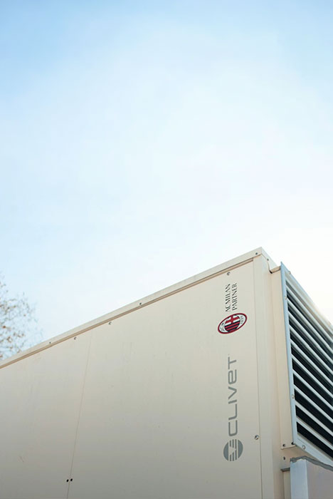 Milanello Sports Center powered by Clivet ZEPHIR auf dem Dach